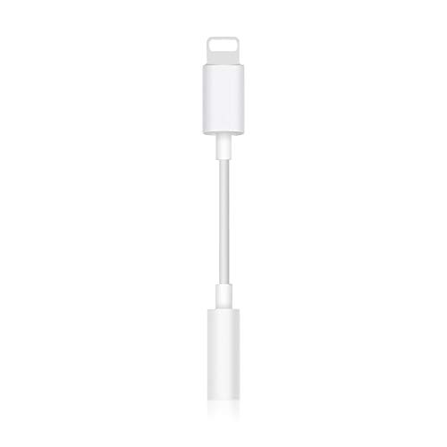 Adaptador de Auriculares para iPhone Accesorios Plug and Play Convertidor de Conector de Auriculares Compatible con iPhone 12/11 / X / XR / XS / 7 / 7P / 8 / 8P, Compatible con Todos los Sistemas iOS