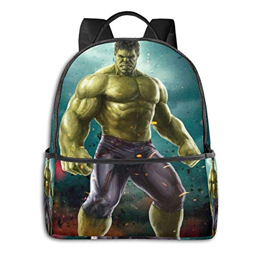 Adhyr Mochila Hulk, para Estudiantes Adolescentes, niños y niñas, Libro de Viaje, Camping.