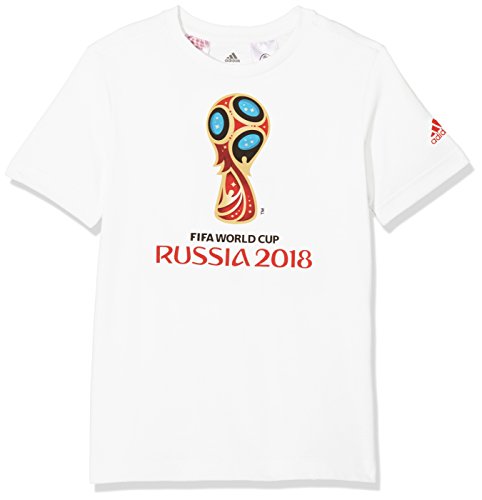 adidas WC Emblem - Camiseta para niño, Color Blanco, 7-8A