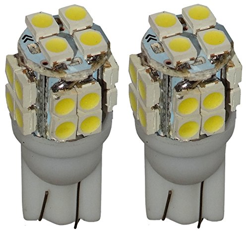 AERZETIX: 2 x Bombillas blanco T10 W5W 12V 20LED SMD con efecto Xenon para iluminacion interior, luz del techo, luces umbrales de puertas, del compartimiento del motor y del tronco, luz del matricula