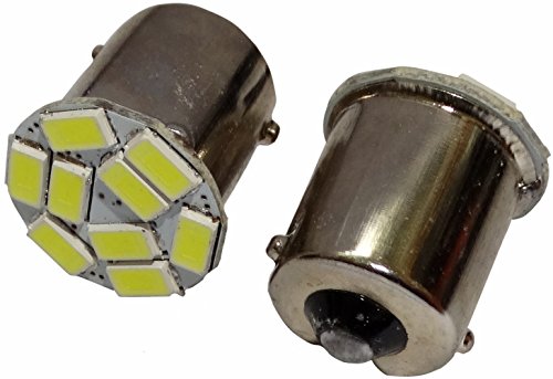 AERZETIX: 2x Bombillas P21W R5W R10W 12V 9LED SMD blanco con efecto Xenon base de 1156 - C12198