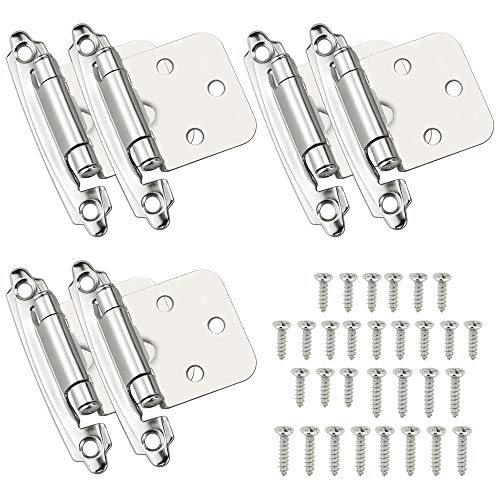 AFASOES 6 Pcs Bisagras Puertas Armarios Bisagra para Puerta de Acero Bisagra Herraje Grosor de 3mm +30 Tornillos para Puerta del Armario y Puerta Mueble Cocina