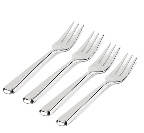 Alessi Amici Set de 4 tenedores para entremeses, Acero