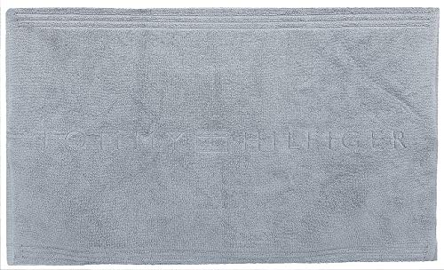 alfombra de baño Tommy Hilfiger 100% PURO Algodón multiusos lavable Máquina cm 50 x 80 plateado
