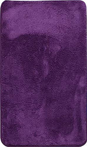 Alfombra de Salón | Alfombra Dormitorio Despacho Pelo Largo Suave y Moderna Color (Violeta, 160_x_200_cm)