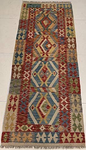 Alfombra para carril Kilim Afgano, 79 x 201