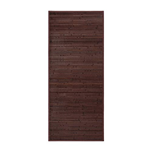 Alfombra pasillera de bambú marrón Industrial de 175x75 cm - LOLAhome