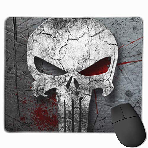 Alfombrilla de ratón para Juegos, Alfombrilla de ratón Personalizada, Alfombrilla de Goma Antideslizante para Juegos, manténgase Positivo, trabaje Duro y hágalo Realidad Skull Punisher