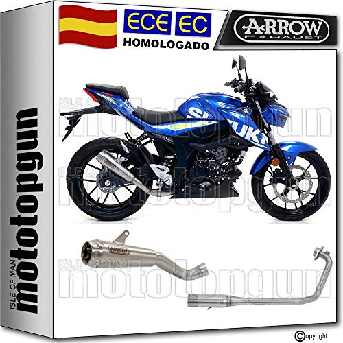 ARROW ESCAPE COMPLETO CATALIZADO Y HOMOLOGADO PRO-RACE CON FONDO INOX EN NICHROM COMPATIBLE CON SUZUKI GSX-S 125 2017 17 71871PRI + 71681KZ