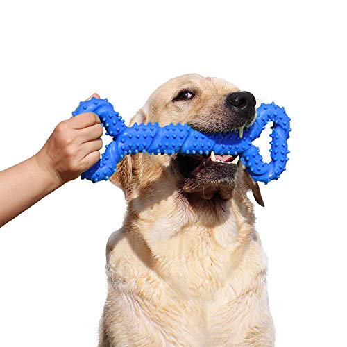 atopo Duros Juguetes morder para Perros, 13 Pulgada Goma Juguete Forma de Hueso con Superficie Convexa Resistente Juguetes interactivos para Cachorro de Perros pequeños medianos y Grandes