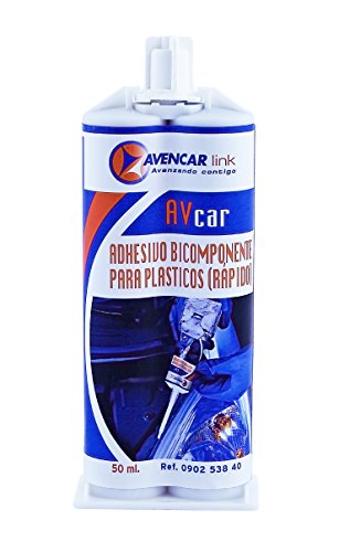 AVCAR ADHESIVO BICOMPONENTE PARA PLASTICOS 50ML + 6 CANULAS MEZCLADORAS