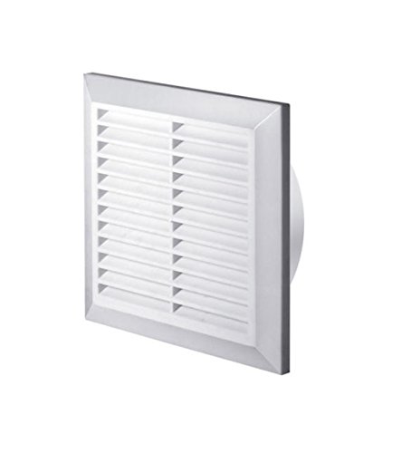 Awenta T61 - Rejilla de ventilación anti-insectos (100 mm de diámetro), color blanco