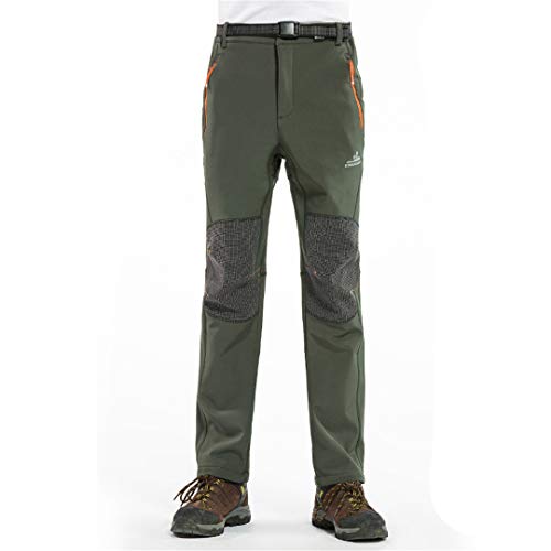 BAITE ONE Pantalones al Aire Libre, Pantalones de Senderismo de Lana para Hombre, Pantalones Softshell de otoño para Mujer, pantalón de esquí térmico Impermeable cálido para Escalada de montaña J M