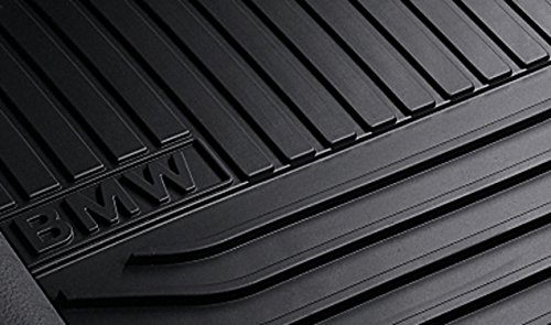 BMW Serie 5 (F10) all-weather Floor Mats, trasera negro (frontal (imagen)
