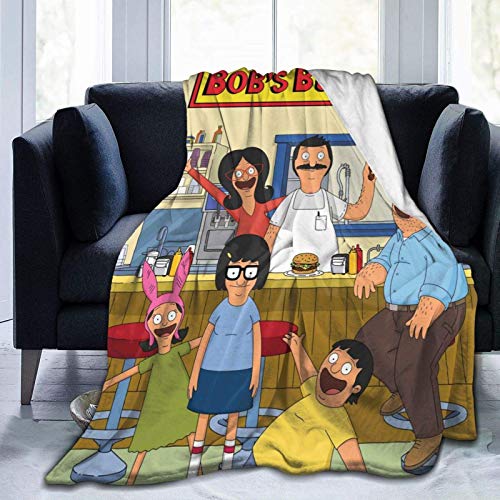 Bob's Burgers - Manta de franela de felpa, ligera, para aire acondicionado, colcha de forro polar, súper suave para sofá, cama, todas las estaciones, M 152 x 122 cm