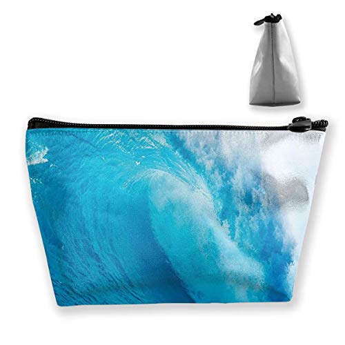 Bolso cosmético de Las Mujeres de la impresión 3D súper Divertida Titular de lápiz multifunción (océano Ondulado océano Aventurero Surf Agua Extrema)