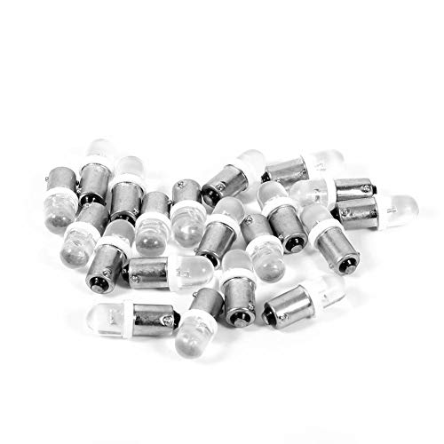 Bombillas para tablero de mandos, 20 Unids T11 T4W BA9S H6W 1895 Convexa 1LED Auto Car LED de luz blanca para tablero de instrumentos