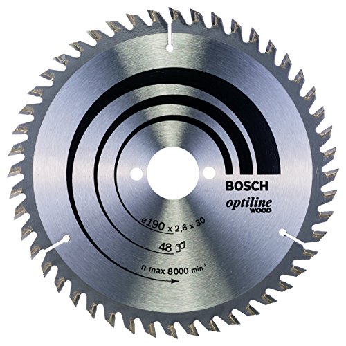 Bosch 2 608 640 617 - Hoja de sierra circular Optiline Wood - 190 x 30 x 2,6 mm, 48 (pack de 1)
