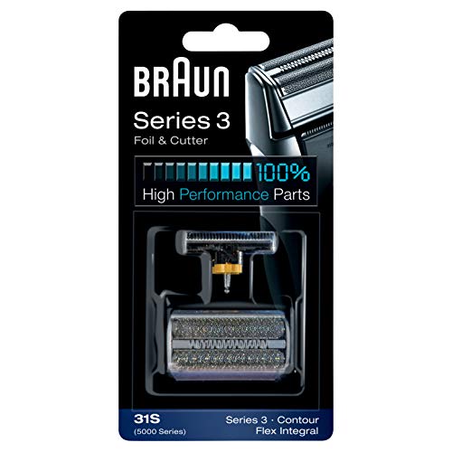 Braun 31S - Recambio para afeitadora eléctrica hombre para Series 3 (antigua generación), Contour, Flex XP y Flex Integral, lamina y bloque cortante