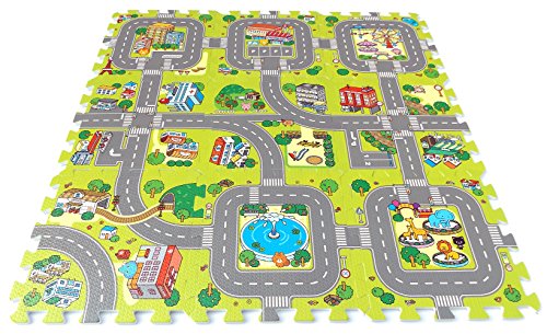 Brigamo 18011 – Alfombra puzzle de ciudad, ampliable infinitamente