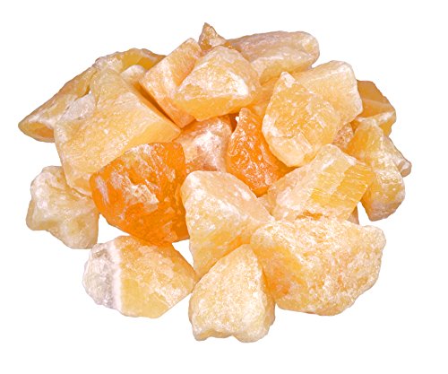 Calcita naranja en bruto, piedras de agua sin tratar, 100% natural, 300 g