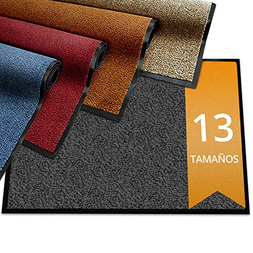 casa pura Felpudos Entrada casa - Alfombra Entrada Vinilo | Felpudo Exterior Sky | Alfombra Lavable Exterior o Interior | Ocre/Negro, 120x180 cm