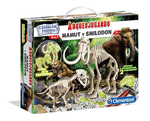 Clementoni- Arqueojugando Mamut y Smilodon Juego de Ciencia Educativo, Multicolor (550531)