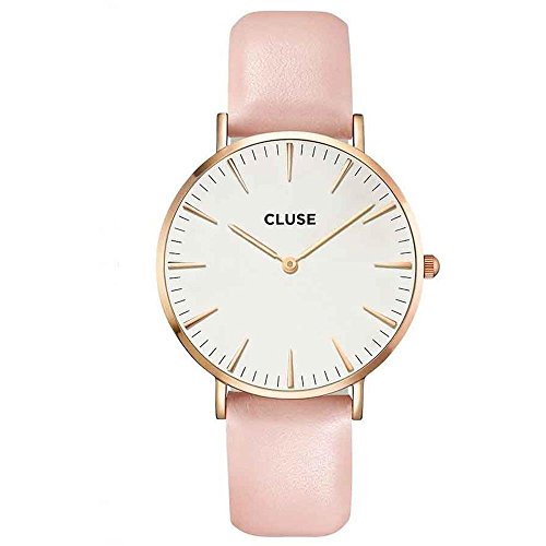 Cluse Reloj Analógico de Cuarzo para Mujer con Correa de Cuero – CL18014