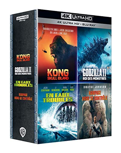 Coffret :  Godzilla : Roi des monstres +  Kong : Skull Island + Rampage - Hors de contrôle + En eaux troubles [Francia] [Blu-ray]