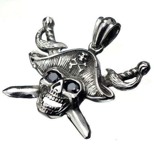 Colgante de Acero Inoxidable Grinsender Piratas Calavera,Pirate,Calavera