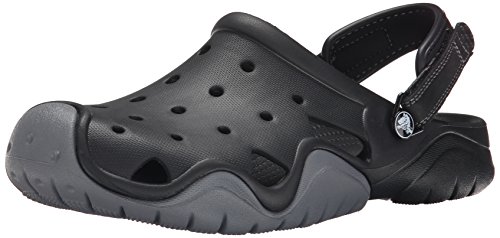 Crocs Swiftwater Clog Men, Hombre Zueco, Negro (Black/Charcoal), 41-42 EU