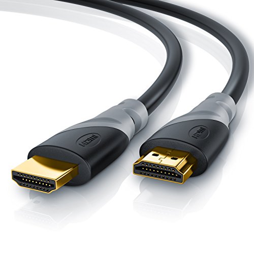 CSL - 5m Cable HDMI - Ultra HD 4k HDMI - Alta Velocidad con Ethernet - Full HD 1080p 4K Ultra HD 2160p 3D ARC y CEC - Cable de blindaje Triple - blindaje de Conector y contactos