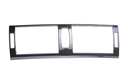 Cubierta de moldura para BMW E70 E71 E72 X5 X6 SAV Estilo Fibra Carbono Aire Acondicionado Interior AC CD Panel Cubierta Navegación Embellecedor Pegatinas LHD Cubierta Decoración