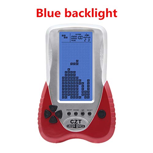 CZT Nueva Pantalla Grande ladrillo Consola de Juegos retroiluminación Azul Soporte para Auriculares Incorporado 23 Juegos nostálgicos Juguetes de Regalo para niños de Ocio (Red)