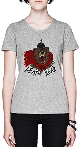 Death Bear Blanca Mujer Camiseta Grey Women's T-Shirt tee