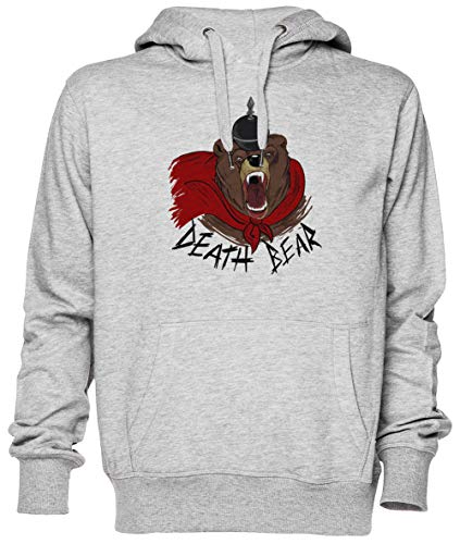 Death Bear Gris Jersey Sudadera con Capucha Unisexo Hombre Mujer Grey Unisex Hoodie