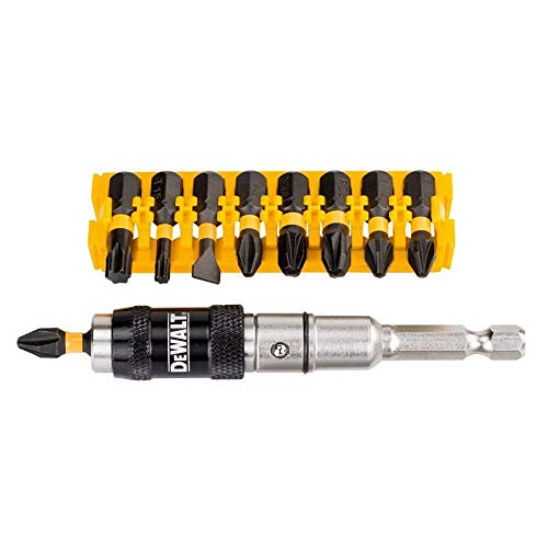 Dewalt DT70518T-QZ DT70518T-QZ-Juego de 10 Piezas para atornillar Puntas Impact Torsion de 25mm: Pl6, T15, T30 x1, Ph2, Pz3, Pz2 x2, portapuntas pivotante