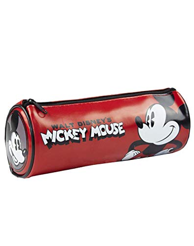 Disney Mickey Mouse Barrel Red School Kids Estuche para lápices Papelería