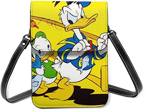 Donald Duck Fishing Cell Phone Purse Small Crossbody Bag Wallet Shoulder Bag Card Holder Handbag For Women New Year 2021