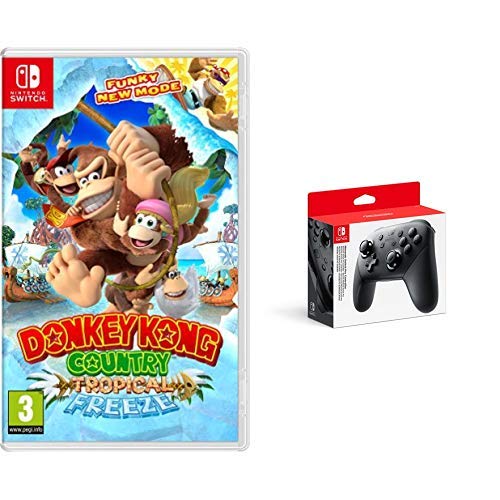Donkey Kong Country: Tropical Freeze & Nintendo Switch - Mando Pro Controller, Con Cable USB