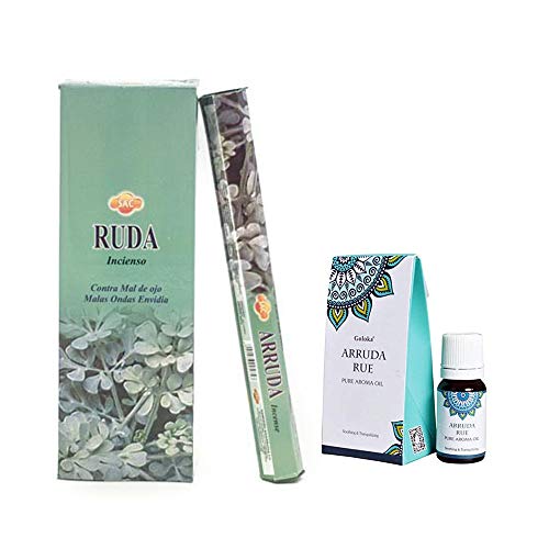 DORAZEN Pack Incienso Sac RUDA + Aceite GOLOKA ARRUDA Rue 10ML