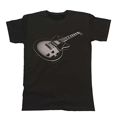 Electric Guitar - Unisex Fit Organic Cotton T-Shirt Mens or Womens Music Instrument Festival Band (XX-Large, Black)