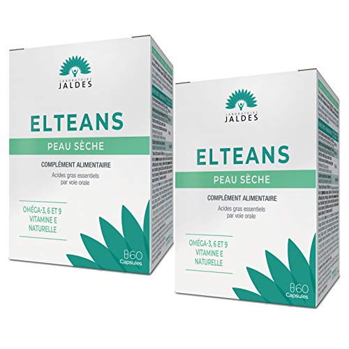 ELTEANS - Juego de 2 cajas de 60 caps (120 Caps) | Confort de las pieles secas a muy secas | aporta una combinación equilibrada de ácidos grasos esenciales Omega-3, 6 y 9