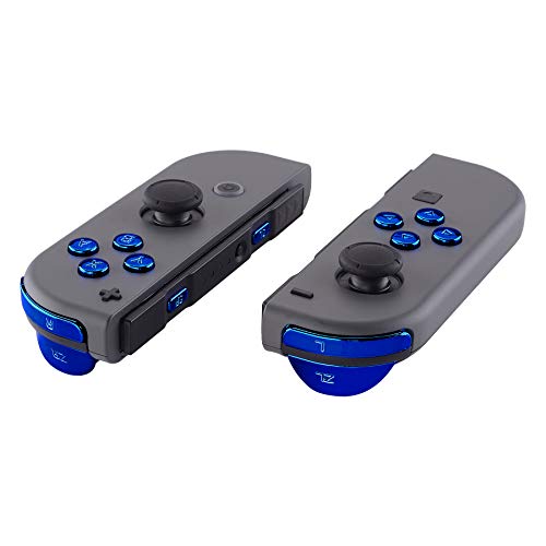 eXtremeRate Botones para Nintendo Switch Botón ABXY Botón de Dirección Botón de Disparador Resorte reemplazo Teclas SR SL L R ZR ZL con Herramientas para JoyCon, No Incluye Carcasa(Azul Cromo)