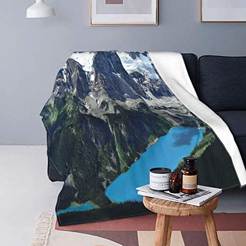 Felpa Manta de Tiro para Todas Las Estaciones Suave Ligero Calentar,Un Espectacular Las Rocosas Canadienses,Cómodo Manta de Cama Edredón de Viaje para Sofá Cama,50" X 60"