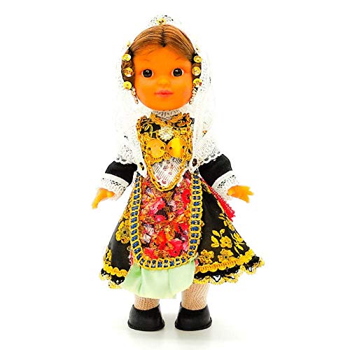 Folk Artesanía Muñeca Regional colección de 25 cm con Vestido típico Salmantina Charra Salamanca España.