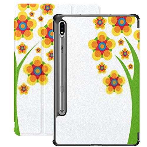 Funda para Galaxy Tab S7 Funda Delgada y Liviana con Soporte para Tableta Samsung Galaxy Tab S7 de 11 Pulgadas Sm-t870 Sm-t875 Sm-t878 2020 Release, Abstract Cute Tree Special Leaf On