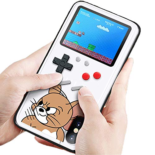 Fundas Gameboy iPhone 11 Pro Carcasa con Delgada TPU Caso de Silicona Bordes Protectora de Case Cover para Choques Retro 3D Tetris para iPhone 11 Pro 5.8",Blanco, Pantalla a Color