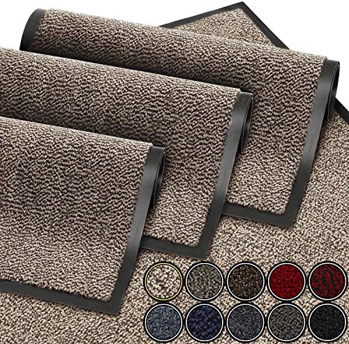 GadHome Felpudo de Entrada, Gris Beige 90x120 cm | Alfombra Exterior para Puerta, Impermeable, Lavable para Atrapar Suciedad para Recibidor|Alfombrilla Antideslizante, Pasillo, Cocina, Dormitorio