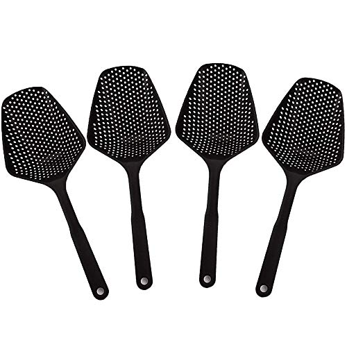 Guizen Cuchara ranurada 4 Pcs Robusto Nylon Espumadera de Cocina Útil Herramientas de Cocina para Casa Restaurante Cocina